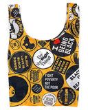 Black Power Buttons Reusable Grocery Bag-All Very Goods-Strange Ways