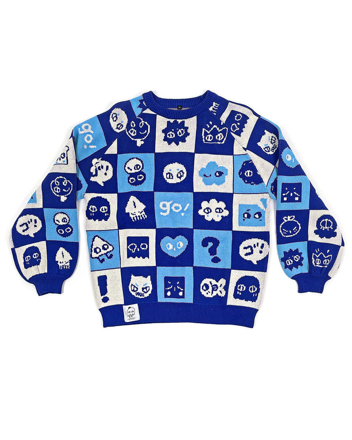 Shinyuu Knit Jacquard Unisex Sweater - Blue-Karepango-Strange Ways