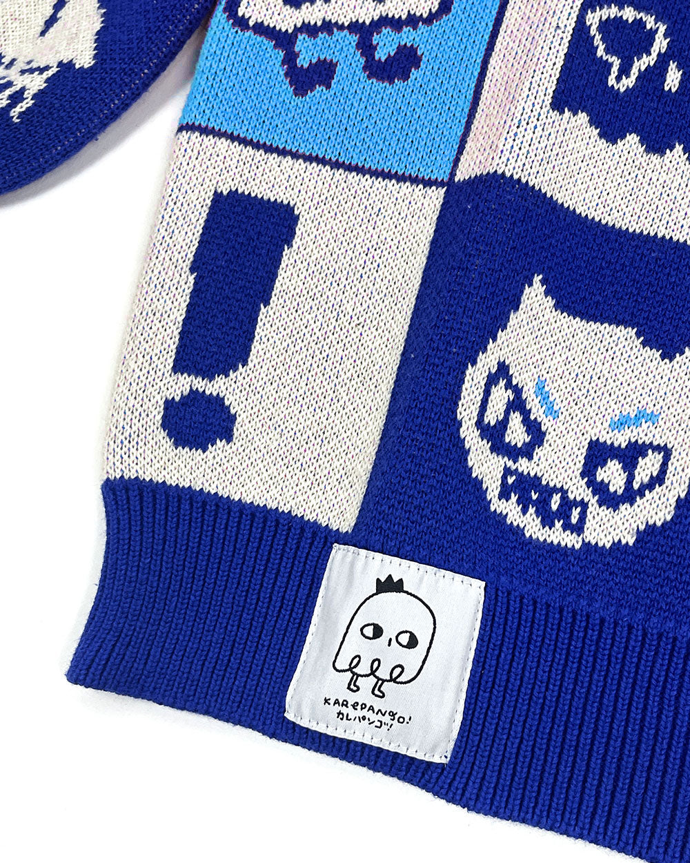 Shinyuu Knit Jacquard Unisex Sweater - Blue-Karepango-Strange Ways