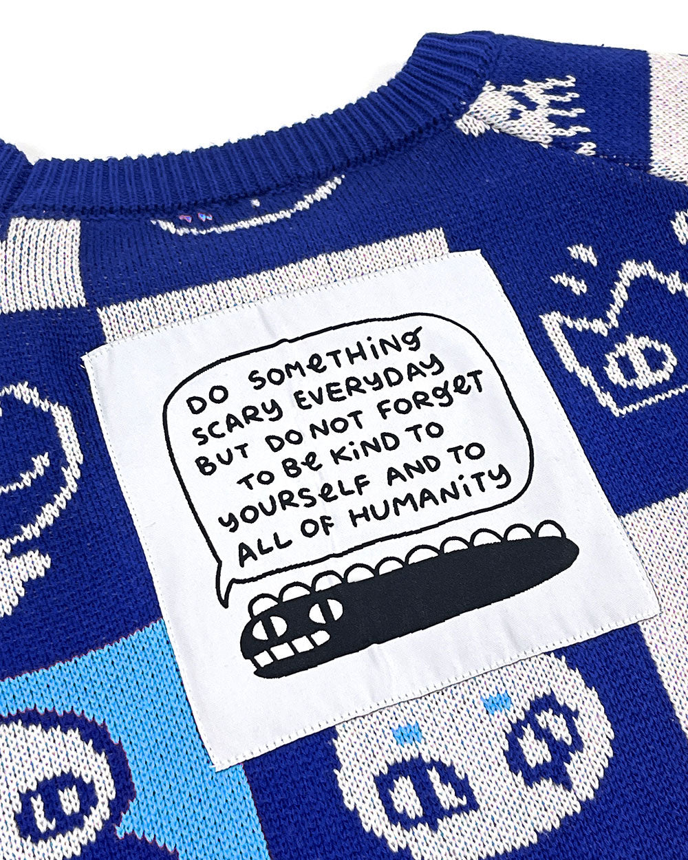 Shinyuu Knit Jacquard Unisex Sweater - Blue-Karepango-Strange Ways