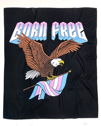 Born Free Trans Eagle Tapestry Banner