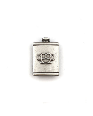 Brass Knuckles Flask Pin