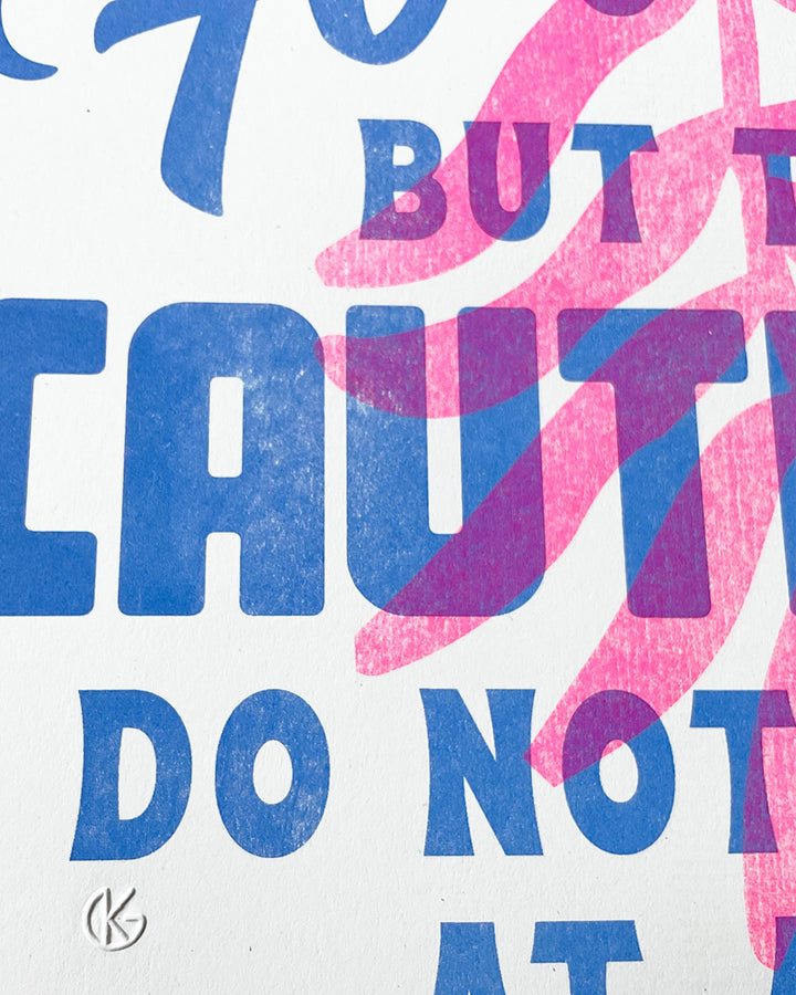 The Brave Do Not Live Forever Risograph Art Print (11" x 17")-Risotopia-Strange Ways