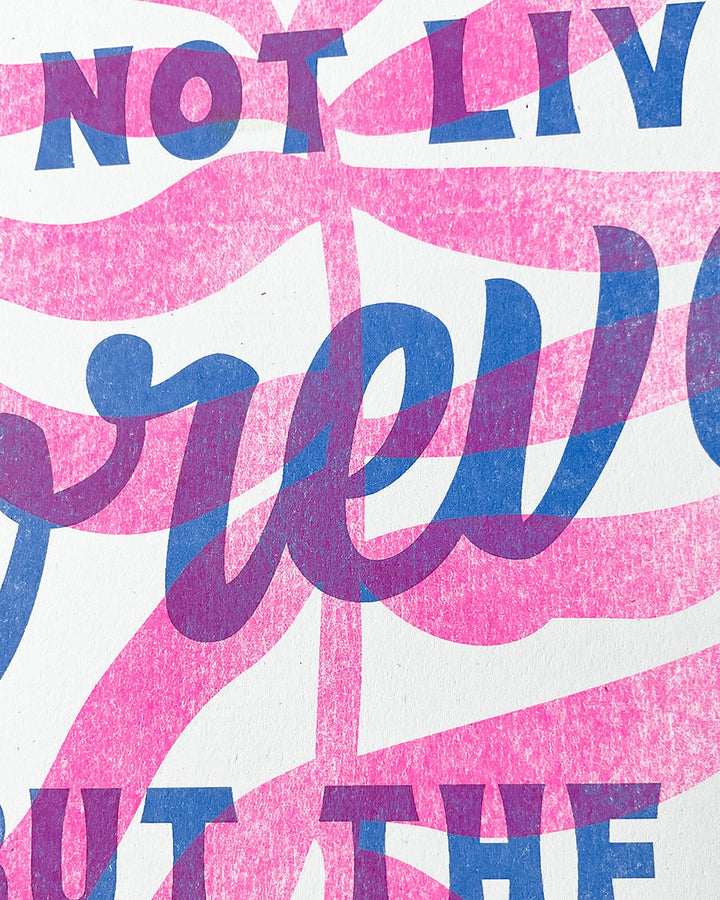 The Brave Do Not Live Forever Risograph Art Print (11" x 17")-Risotopia-Strange Ways