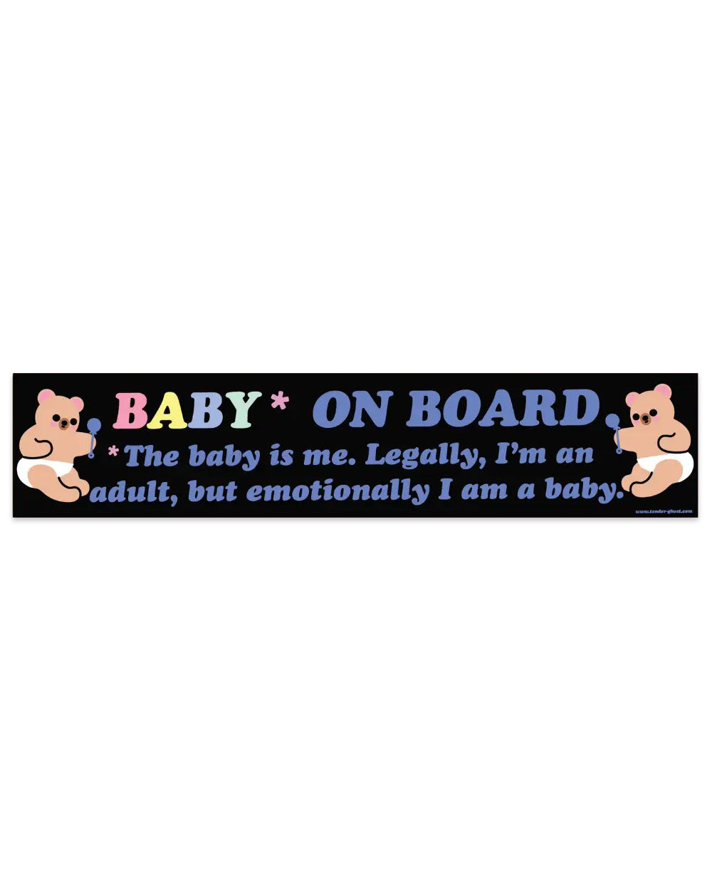 Baby On Board (Emotionally I Am A Baby) Bumper Magnet-Tender Ghost-Strange Ways