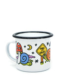 Slow & Easy Snail Enamel Coffee Mug-Wokeface-Strange Ways