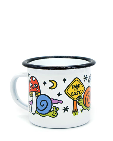 Slow & Easy Snail Enamel Coffee Mug