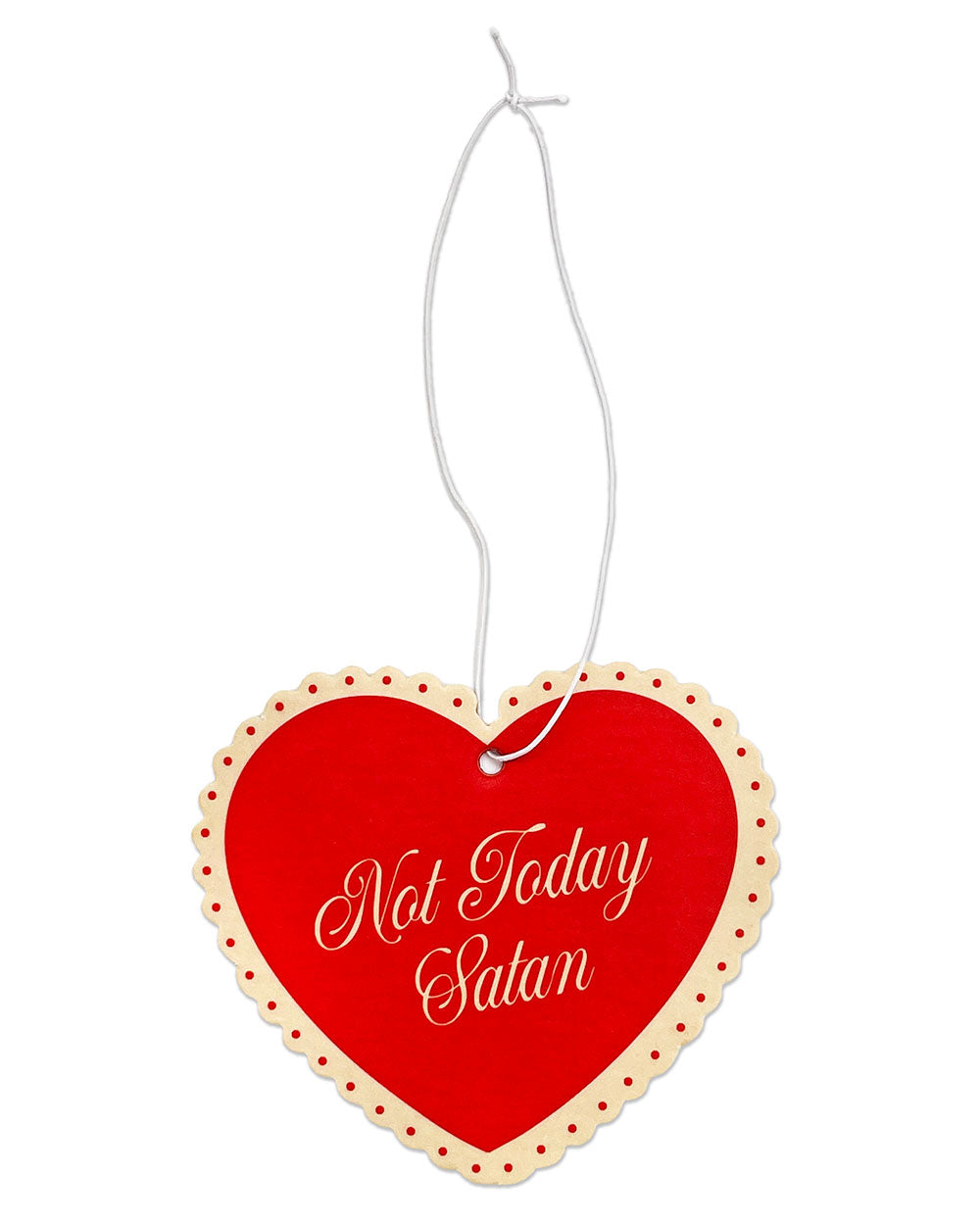 Not Today Satan Car Air Freshener (Vanilla)-Made Au Gold-Strange Ways