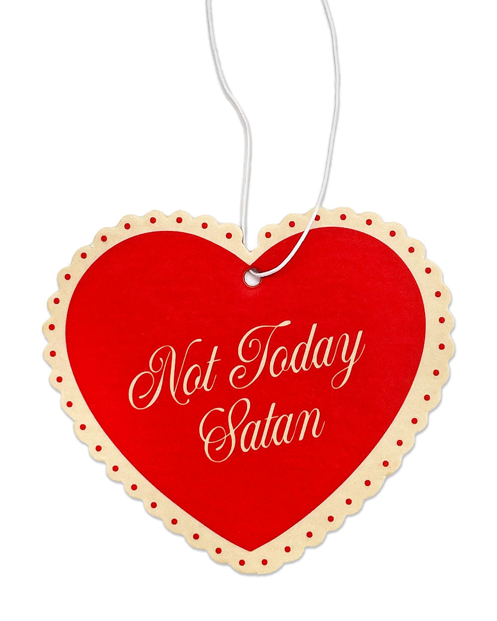 Not Today Satan Car Air Freshener (Vanilla)-Made Au Gold-Strange Ways