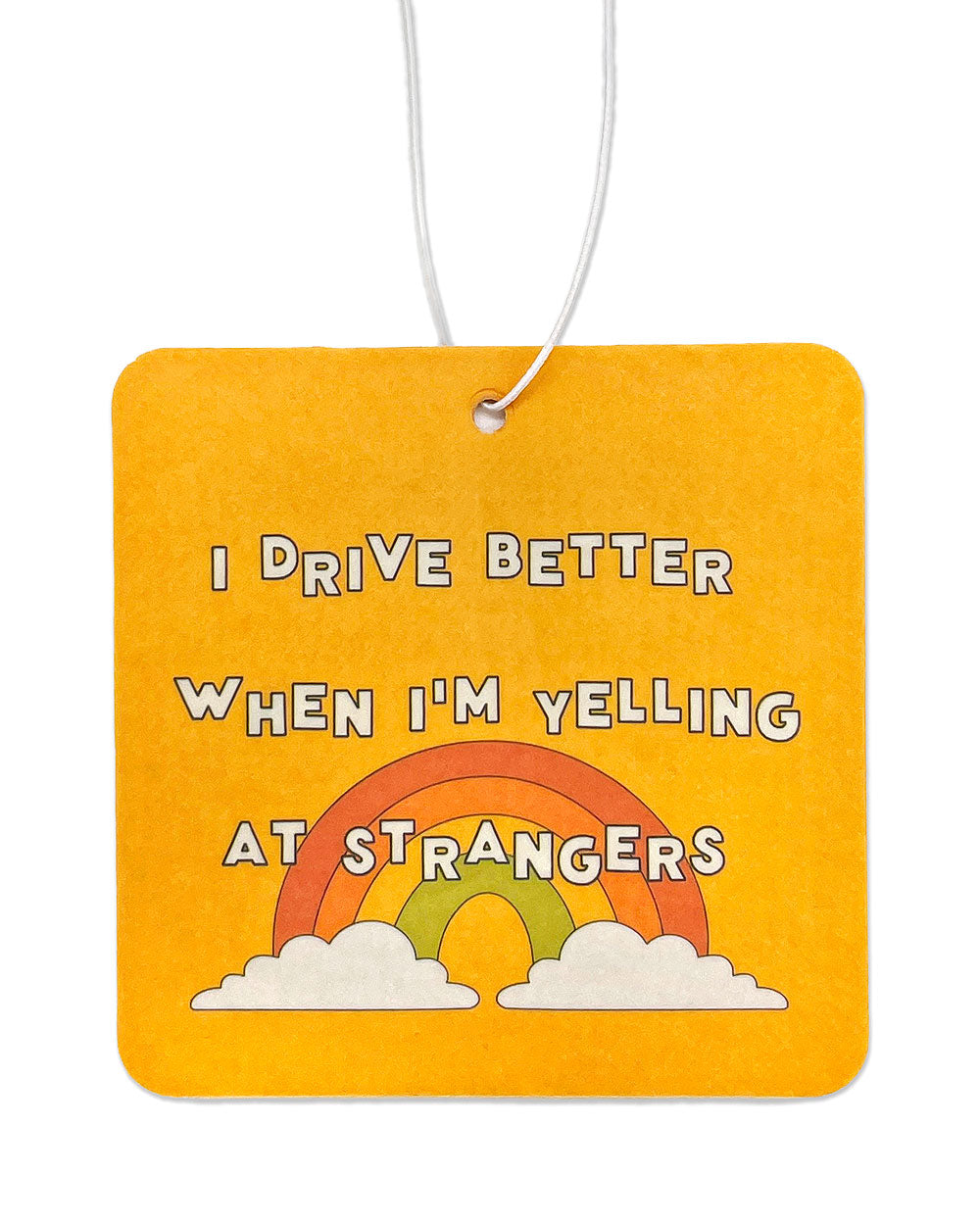 Drive Better When Yelling Car Air Freshener (Vanilla)-Made Au Gold-Strange Ways