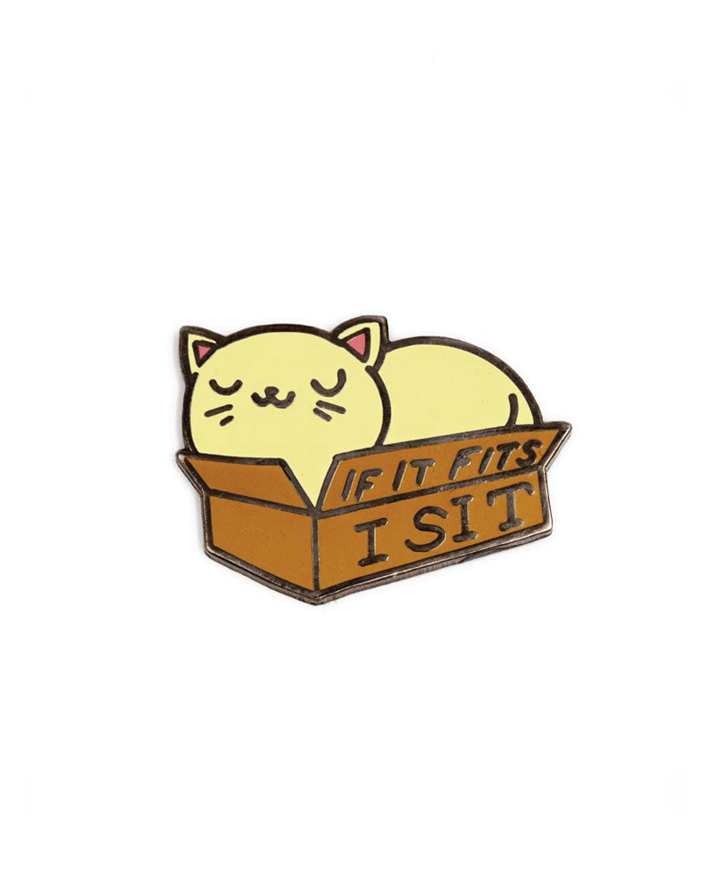 If It Fits, I Sit Cat Box Pin-These Are Things-Strange Ways