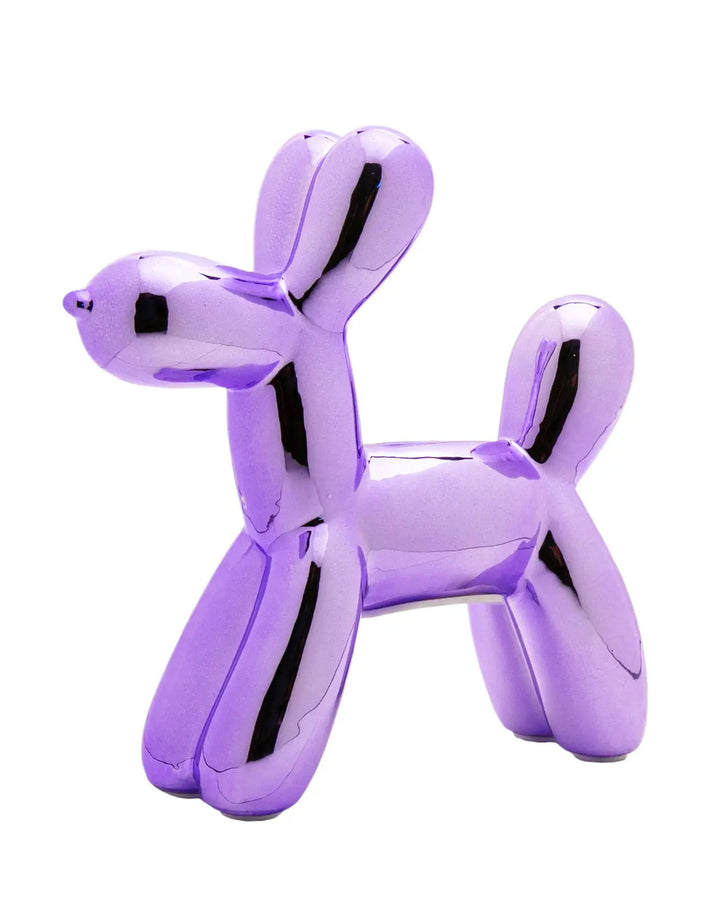 Balloon Dog Ceramic Piggy Bank - Lavender-Interior Illusions Plus-Strange Ways
