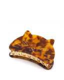 Kitty Cat Acetate Hair Clip - Tortoise-A Shop Of Things-Strange Ways