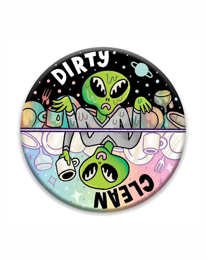 Dirty / Clean Alien Dishwasher Magnet-Party Mouse Studio-Strange Ways