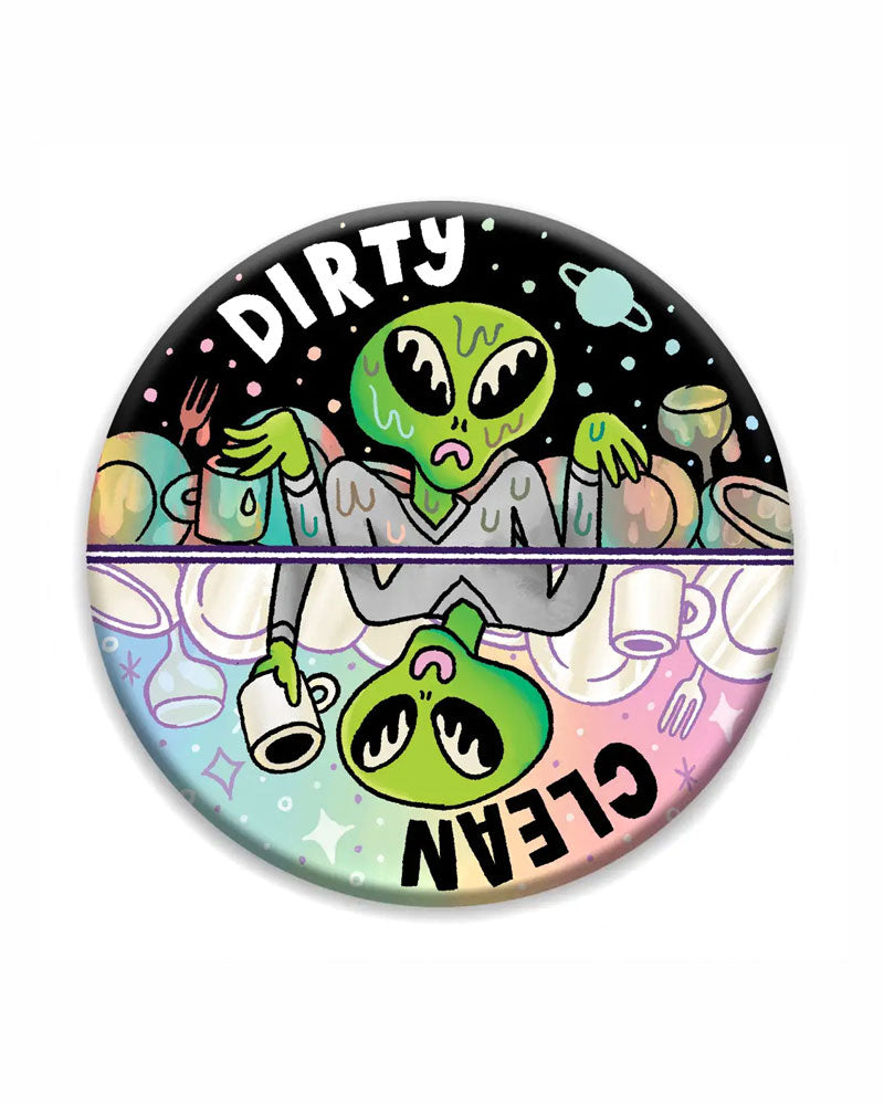 Dirty / Clean Alien Dishwasher Magnet-Party Mouse Studio-Strange Ways