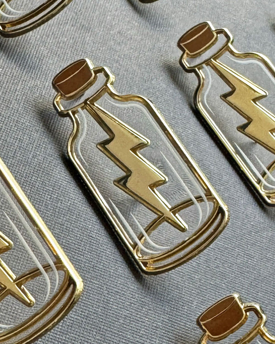 Lightning In A Bottle Translucent Pin