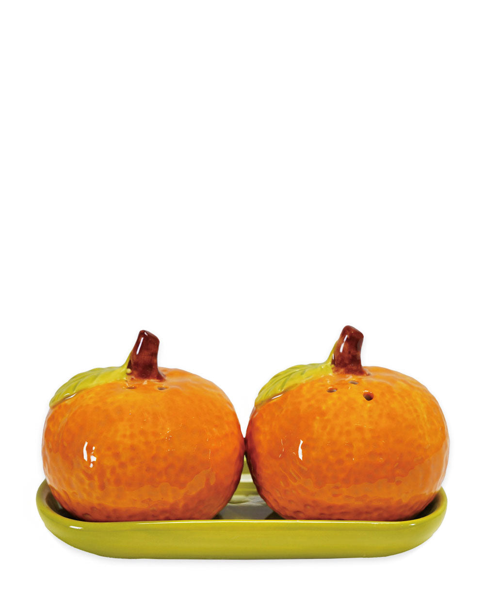 Clementine Salt & Pepper Shaker Set w/ Tray-Creative Co-Op-Strange Ways