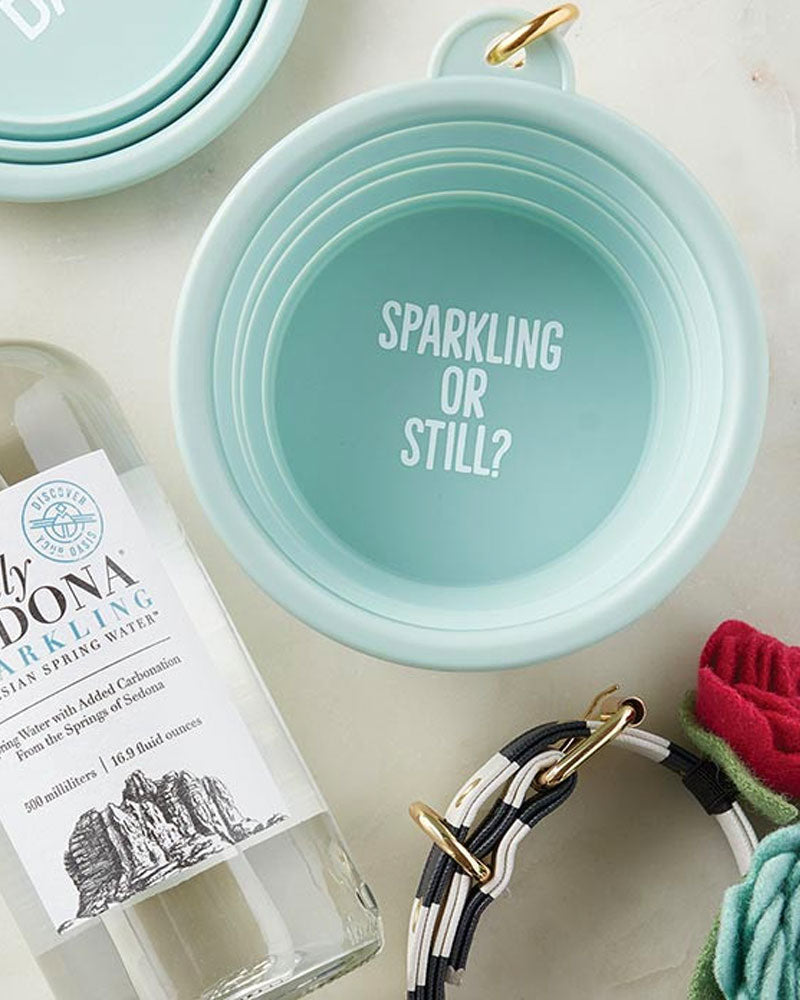 Collapsible Dog Bowl - Sparkling Or Still?-Santa Barbara Design Studio-Strange Ways