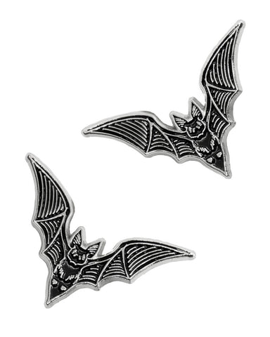 Flying Bats Collar Pins Set