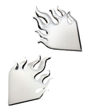 Flames Collar Pins Set - Silver-Ectogasm-Strange Ways