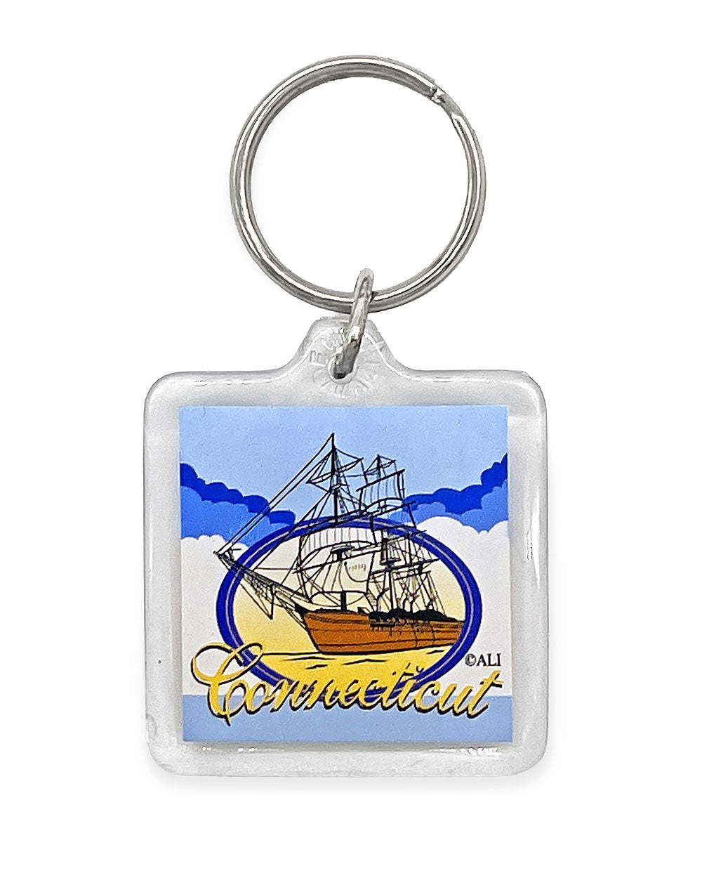 Connecticut Souvenir Keychain-Jenkins Enterprises-Strange Ways