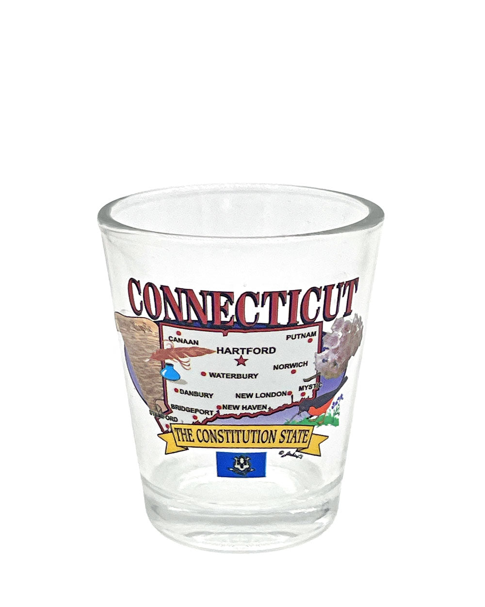 Connecticut State Map Shot Glass-Jenkins Enterprises-Strange Ways