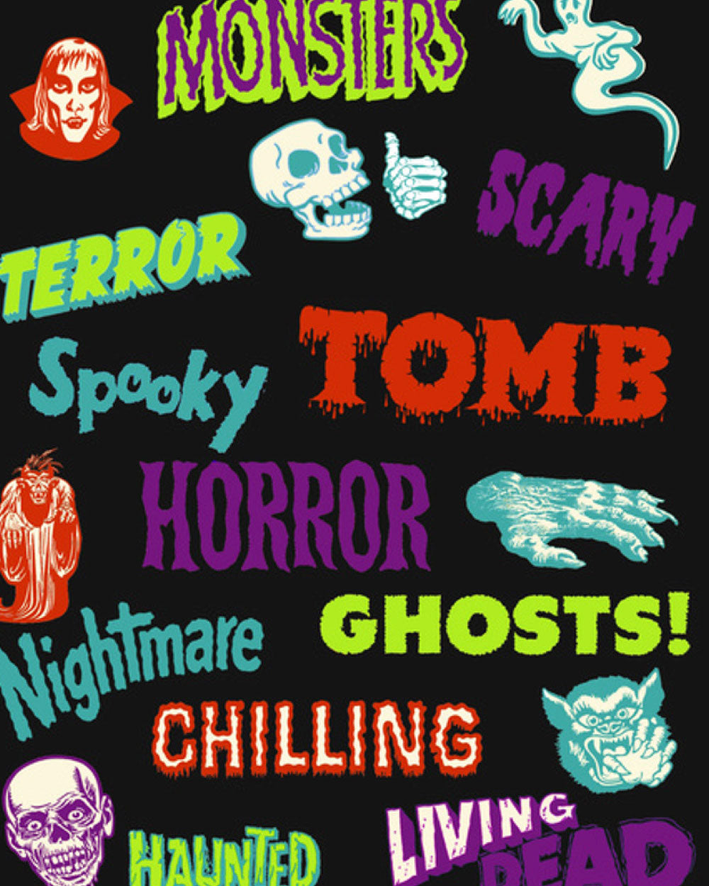 Retro Horror Art Print (8" x 12")-Stay Gold Ant-Strange Ways