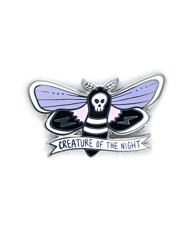 Creature Of The Night Moth Pin