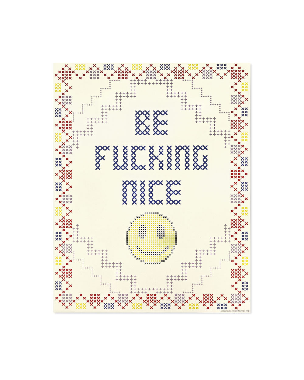 Be Fucking Nice Art Print (8" x 10")-Thanks You're Welcome-Strange Ways