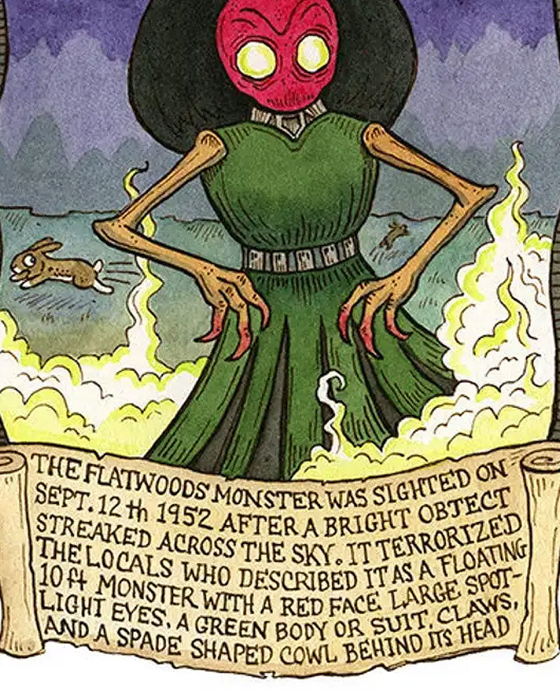 Flatwoods Monster Cryptozoology Who's Who Art Print (8" x 10")