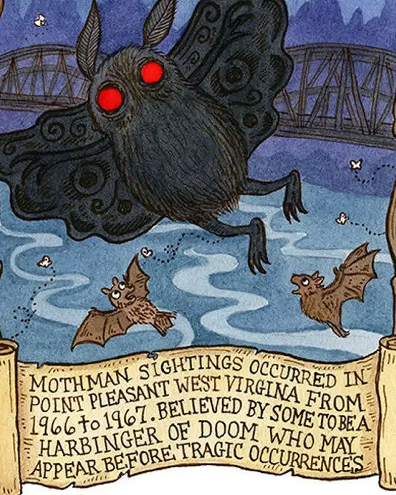 Mothman Cryptozoology Who's Who Art Print (8" x 10")