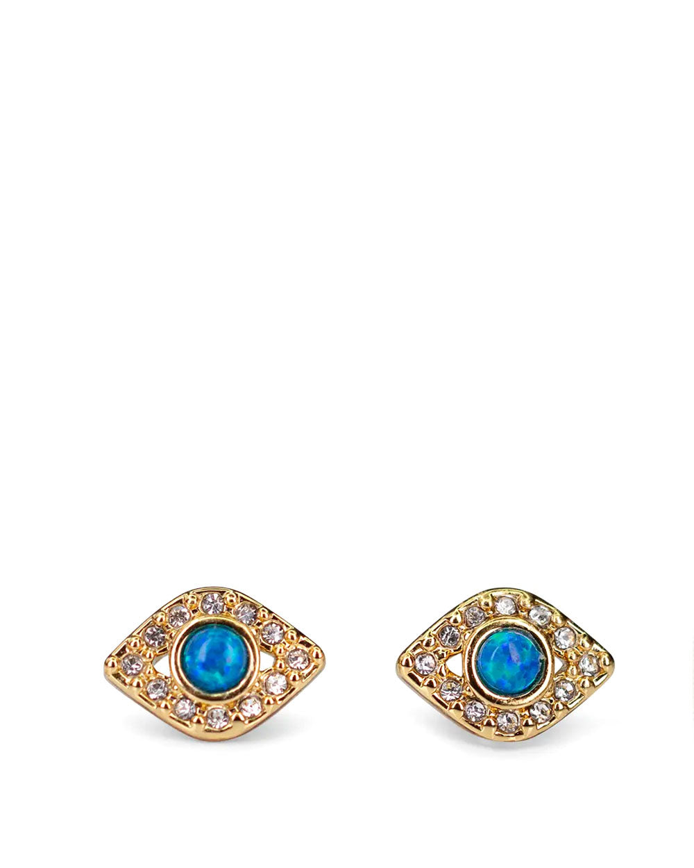 Crystal Evil Eye Earrings-Wildflower + Co.-Strange Ways