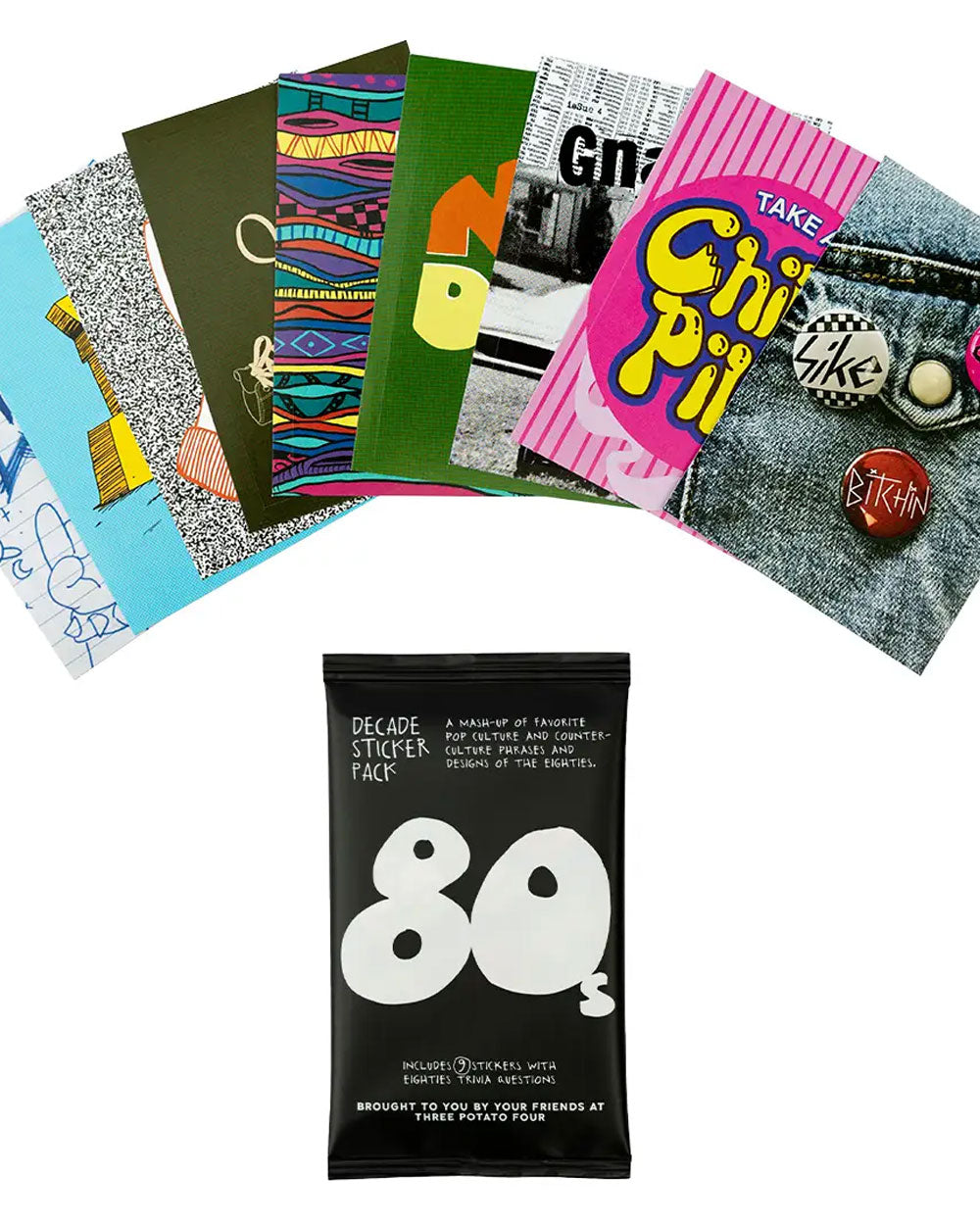 1980s Decade Sticker Pack (Set of 9)-Three Potato Four-Strange Ways