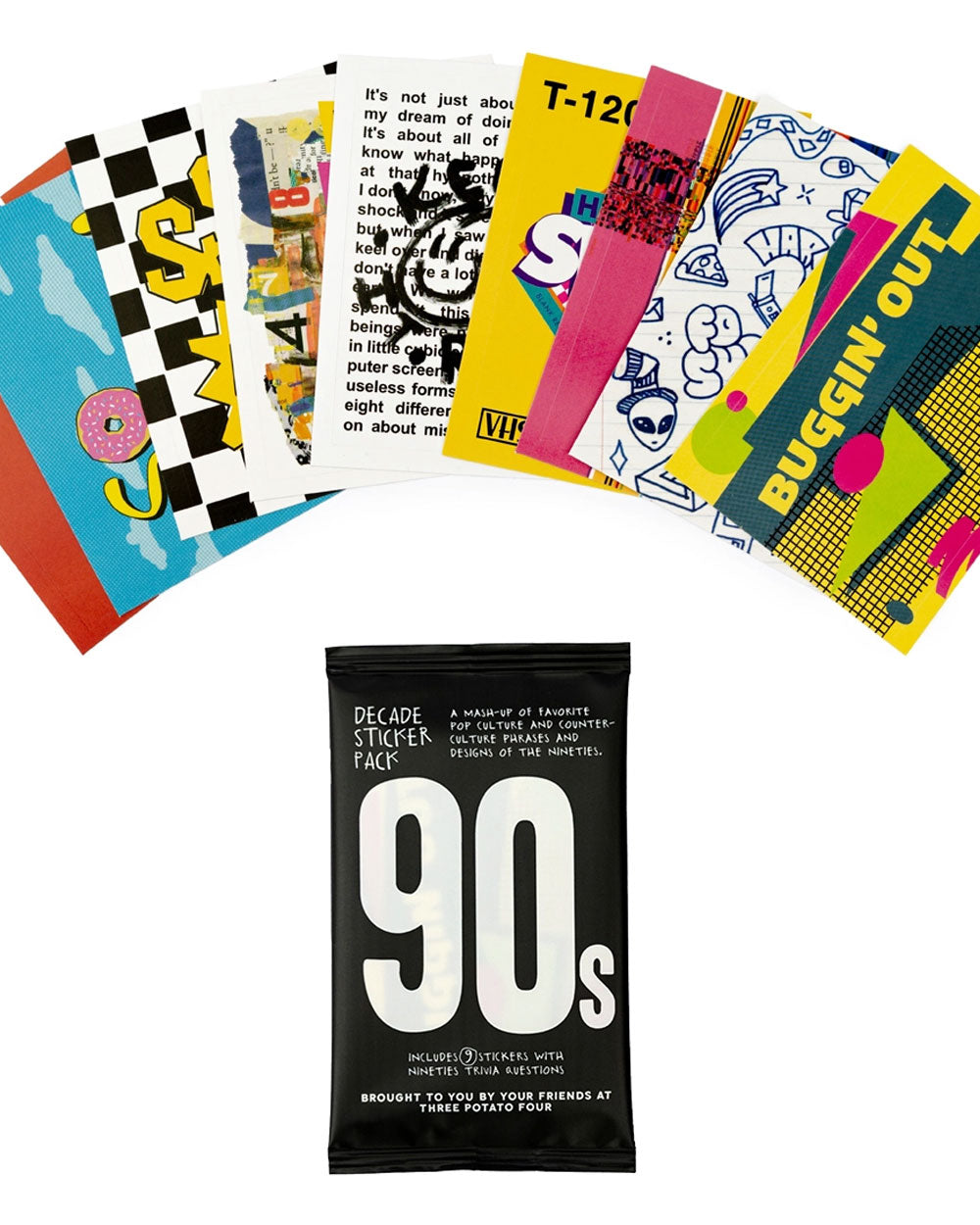 1990s Decade Sticker Pack (Set of 9)-Three Potato Four-Strange Ways