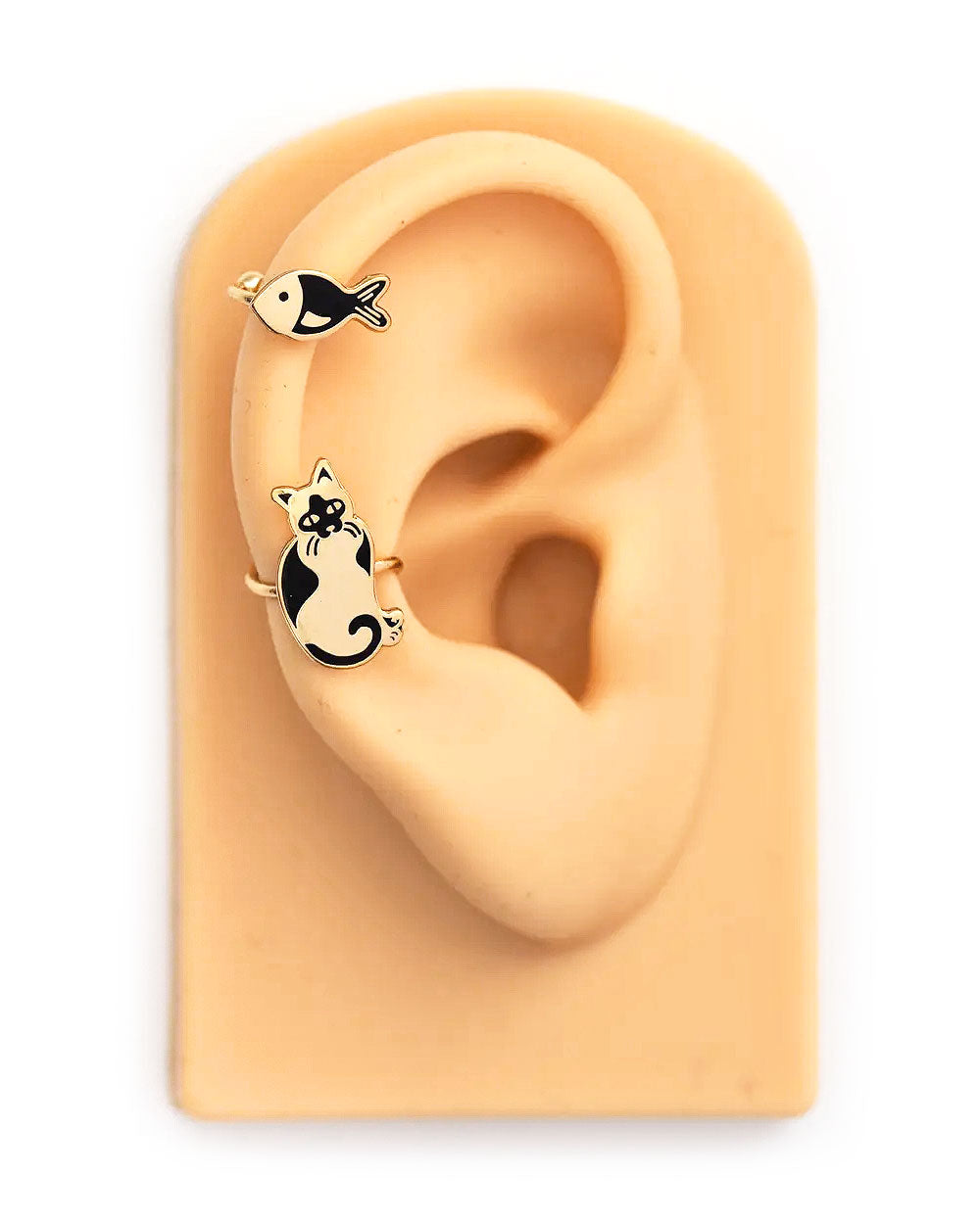 Cat & Fish No-Piercing Ear Cuffs-Yellow Owl Workshop-Strange Ways