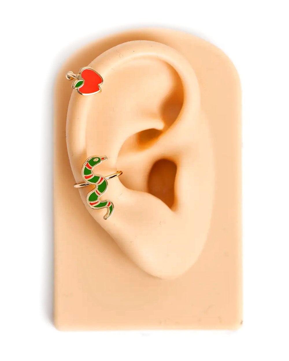 Apple & Snake No-Piercing Ear Cuffs-Yellow Owl Workshop-Strange Ways