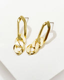 Gold Chain Post Earrings-Larissa Loden-Strange Ways