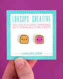 Peanut Butter + Jelly Earrings-LuxCups Creative-Strange Ways