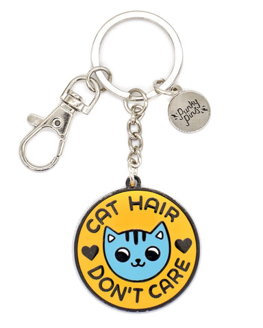 Cat Hair, Don't Care Keychain