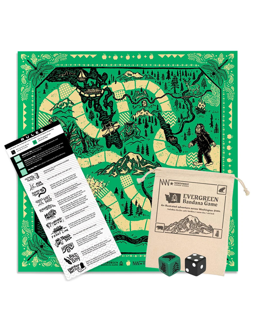 Evergreen Bandana Game-NW Corner Goods-Strange Ways