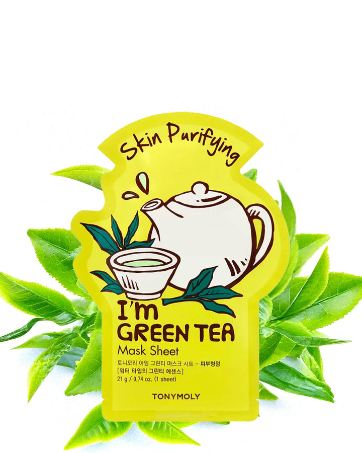 Green Tea Sheet Mask (Skin Purifying)-TONYMOLY-Strange Ways