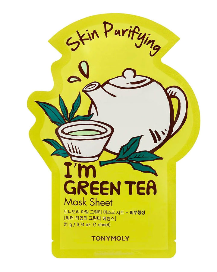 Green Tea Sheet Mask (Skin Purifying)-TONYMOLY-Strange Ways