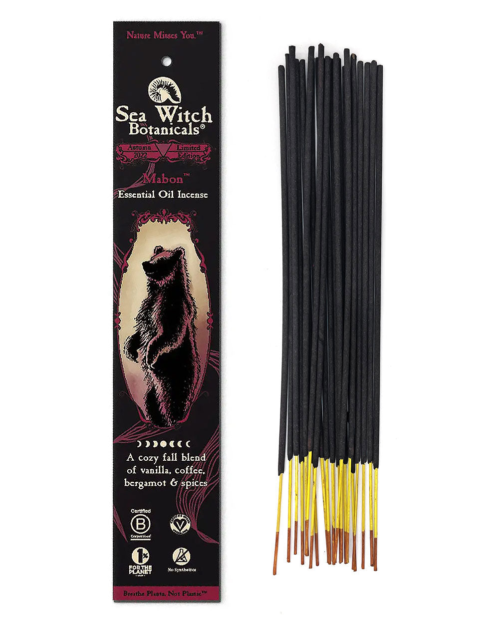 Mabon Incense Sticks: Vanilla, Coffee, Bergamot, Spices (Seasonal Scent)