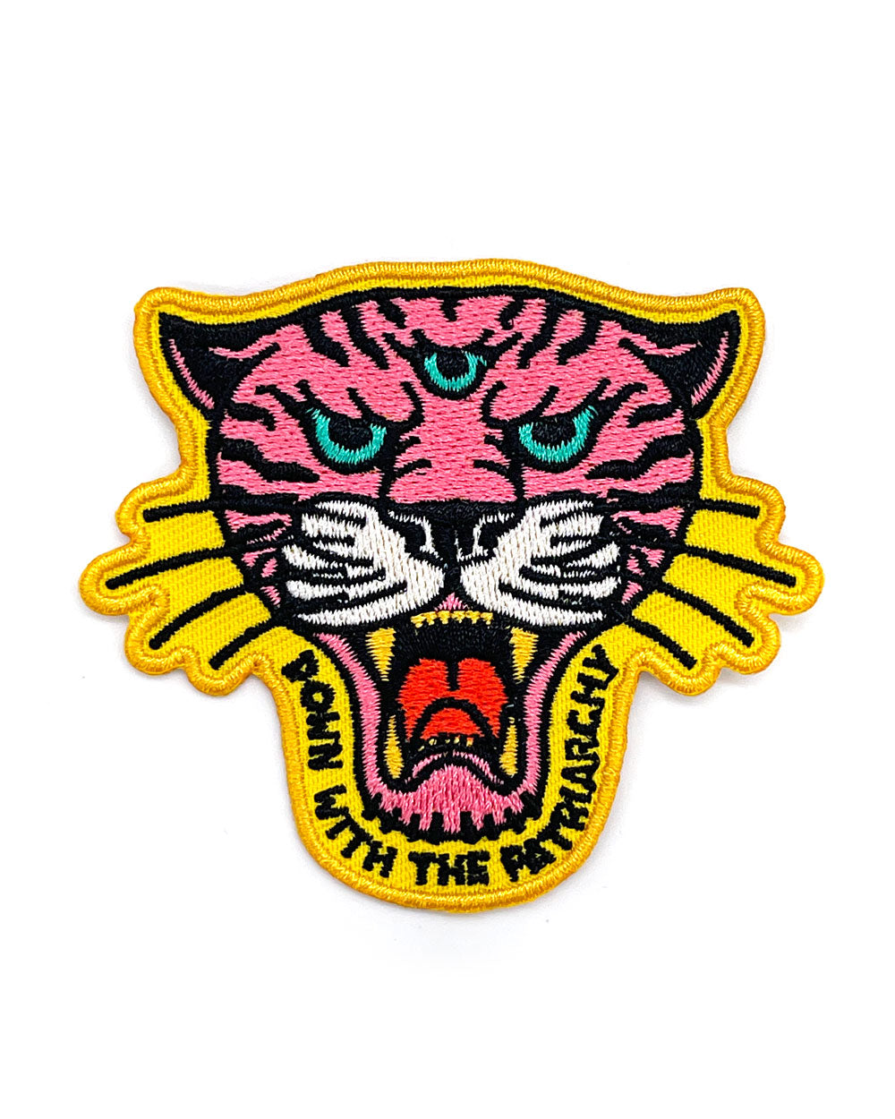 Down With The Patriarchy Tiger Patch-Creepy Orca Supply Company-Strange Ways