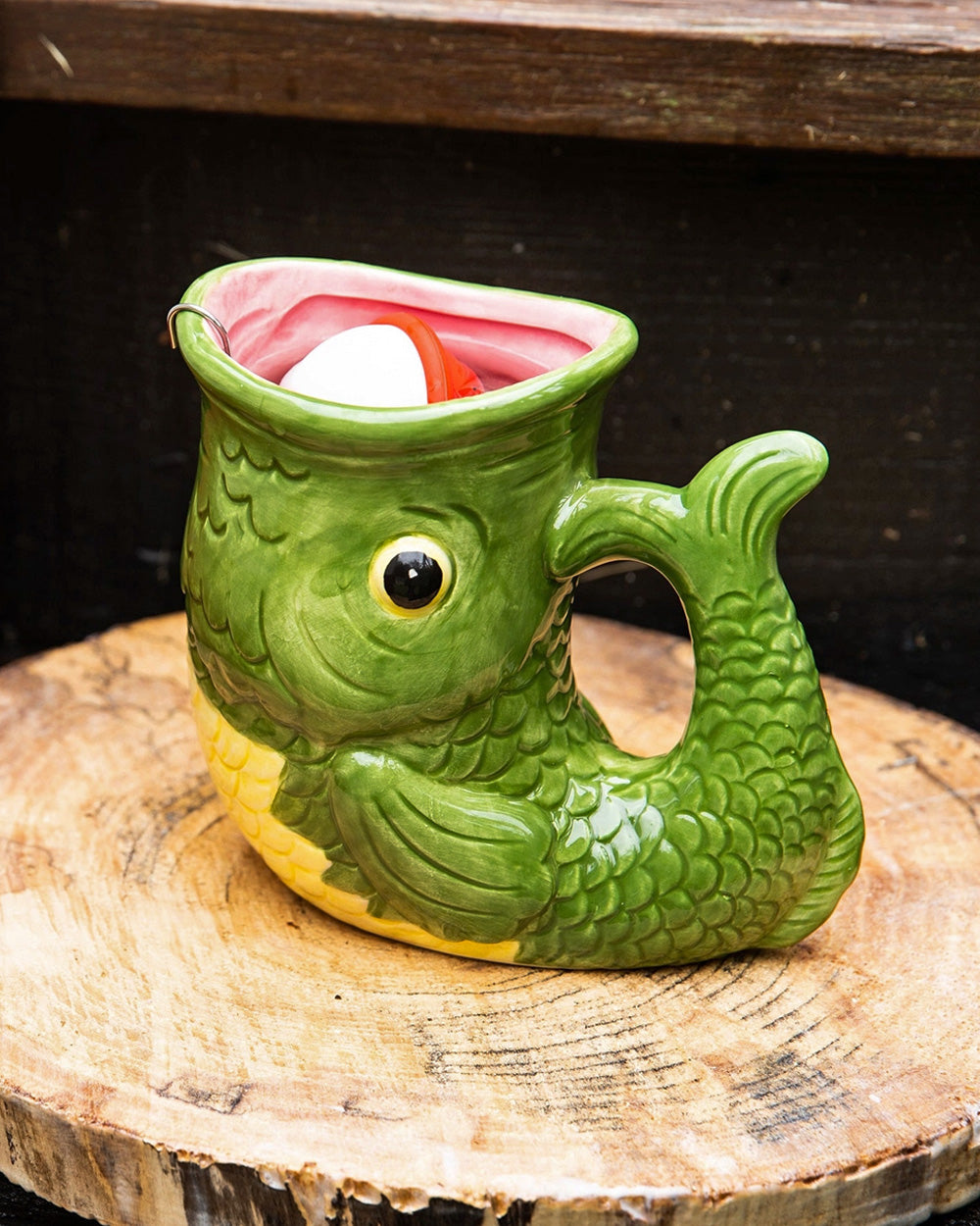 Fish Stack Mug Fish Mug w/ Bobber Tea Infuser