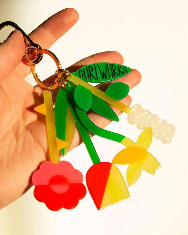 Flower Bouquet Bag Charm Keychain-Curlworks-Strange Ways