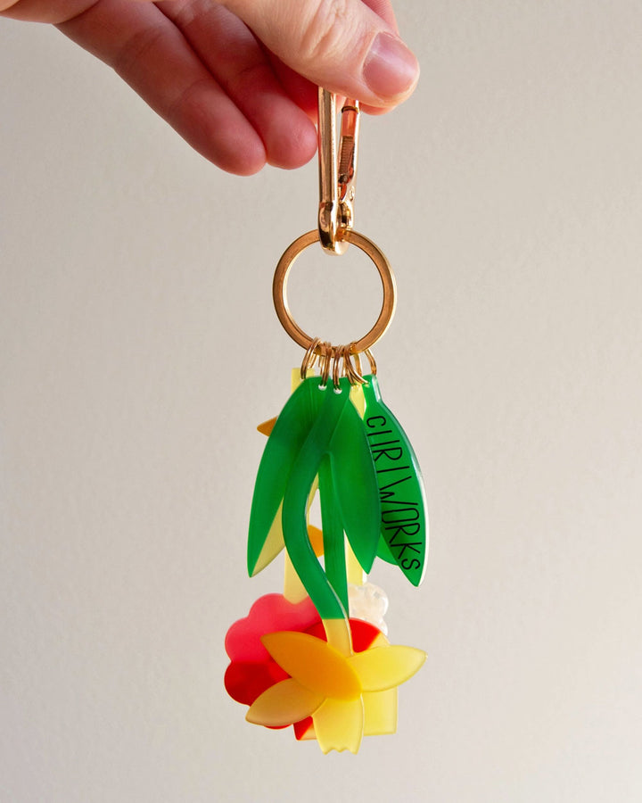 Flower Bouquet Bag Charm Keychain-Curlworks-Strange Ways