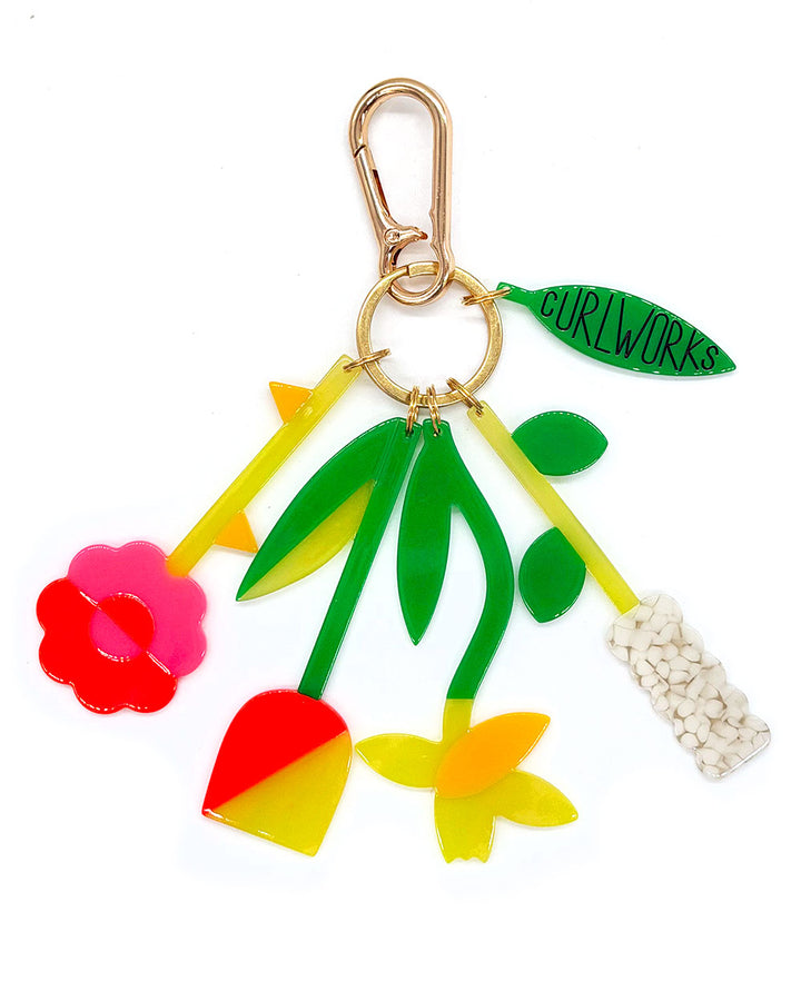 Flower Bouquet Bag Charm Keychain-Curlworks-Strange Ways