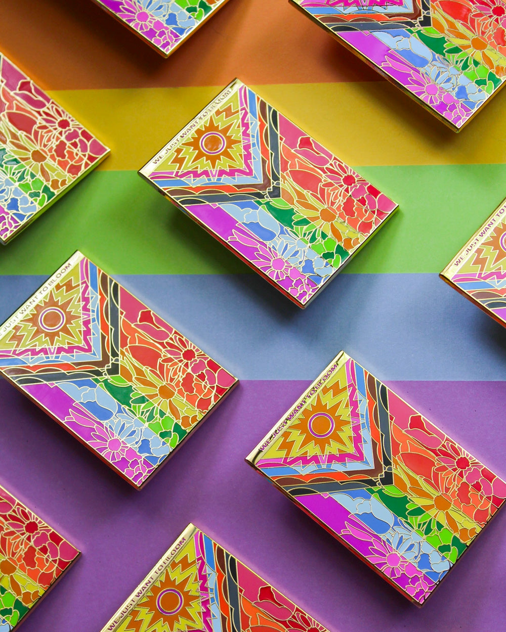 Flower Pride Flag Large Pin-YAMZ: World of Color-Strange Ways