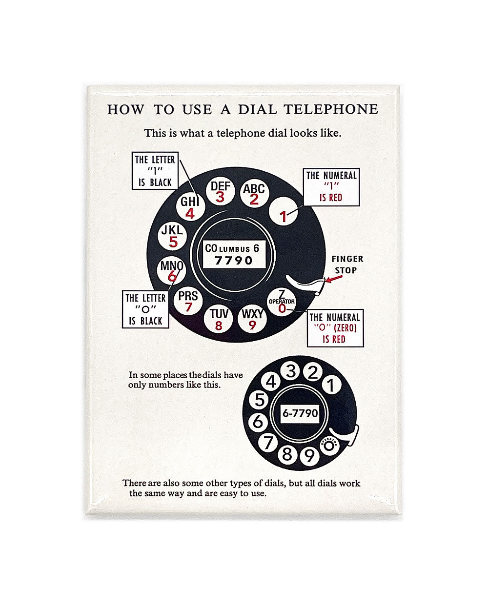 Dial A Telephone Magnet-Fridgedoor-Strange Ways
